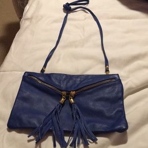 Royal blue leather bag